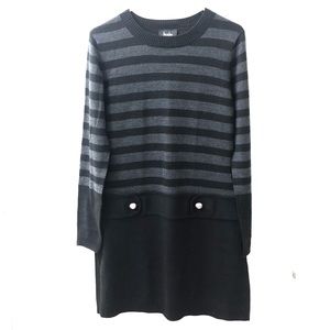 By & By: Striped Sweater Dress - Size L